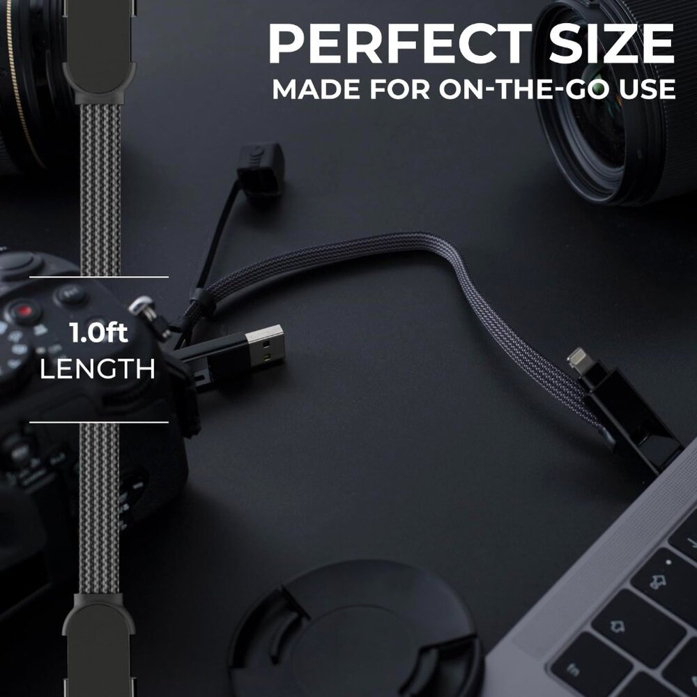 6-in-1 Multi Charging Cable, Portable USB and USB-C Cable with 100W Ultra-Fast C - Picture 4 of 6